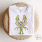 Mardi Gras DTF Transfer, Ready to Press, T-shirt Transfer, Heat Transfer, Direct to Film, Louisiana New Orleans, Glitter Mardi Gras Crawfish