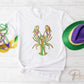 Mardi Gras DTF Transfer, Ready to Press, T-shirt Transfer, Heat Transfer, Direct to Film, Louisiana New Orleans, Glitter Mardi Gras Crawfish