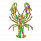 Mardi Gras DTF Transfer, Ready to Press, T-shirt Transfer, Heat Transfer, Direct to Film, Louisiana New Orleans, Glitter Mardi Gras Crawfish