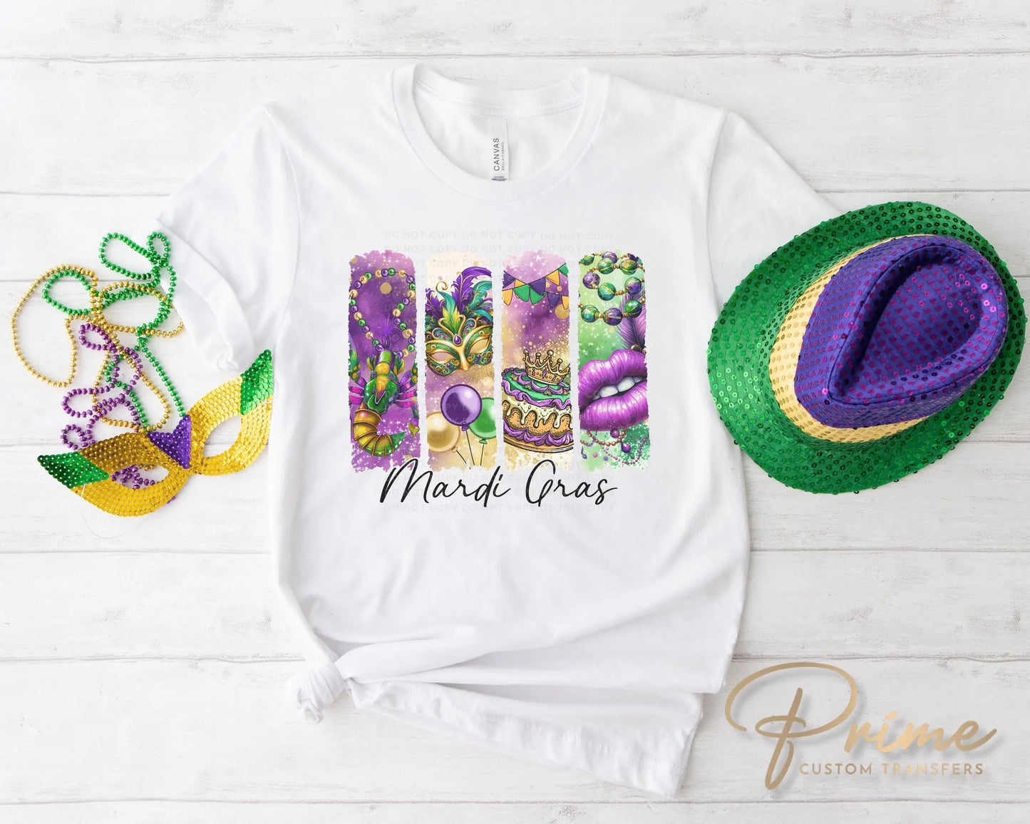 Mardi Gras DTF Transfer, Ready to Press, T-shirt Transfer, Heat Transfer, Direct to Film, Louisiana New Orleans, Coquette Bow FAUX Glitter