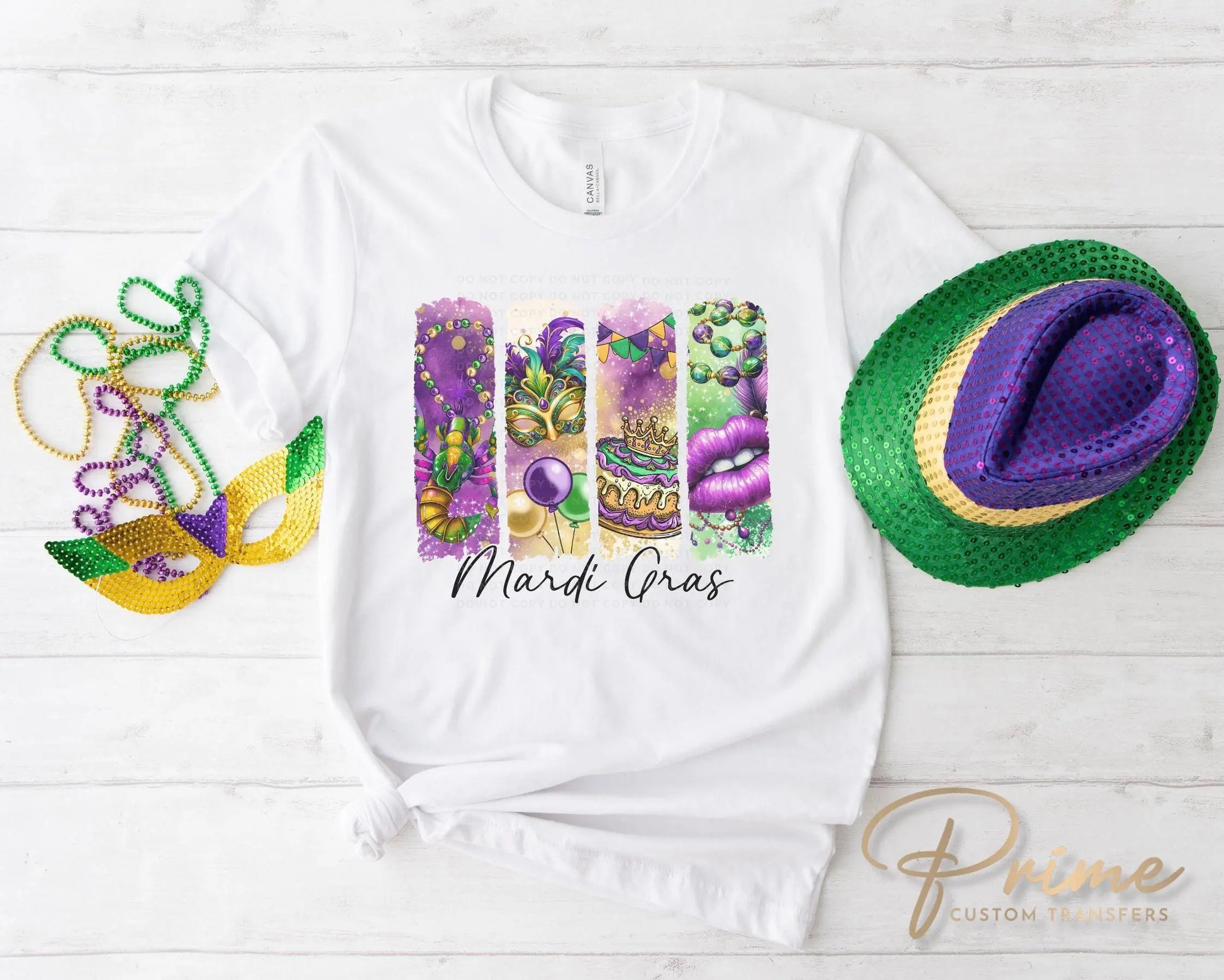 Mardi Gras DTF Transfer, Ready to Press, T-shirt Transfer, Heat Transfer, Direct to Film, Louisiana New Orleans, Coquette Bow FAUX Glitter