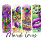Mardi Gras DTF Transfer, Ready to Press, T-shirt Transfer, Heat Transfer, Direct to Film, Louisiana New Orleans, Coquette Bow FAUX Glitter