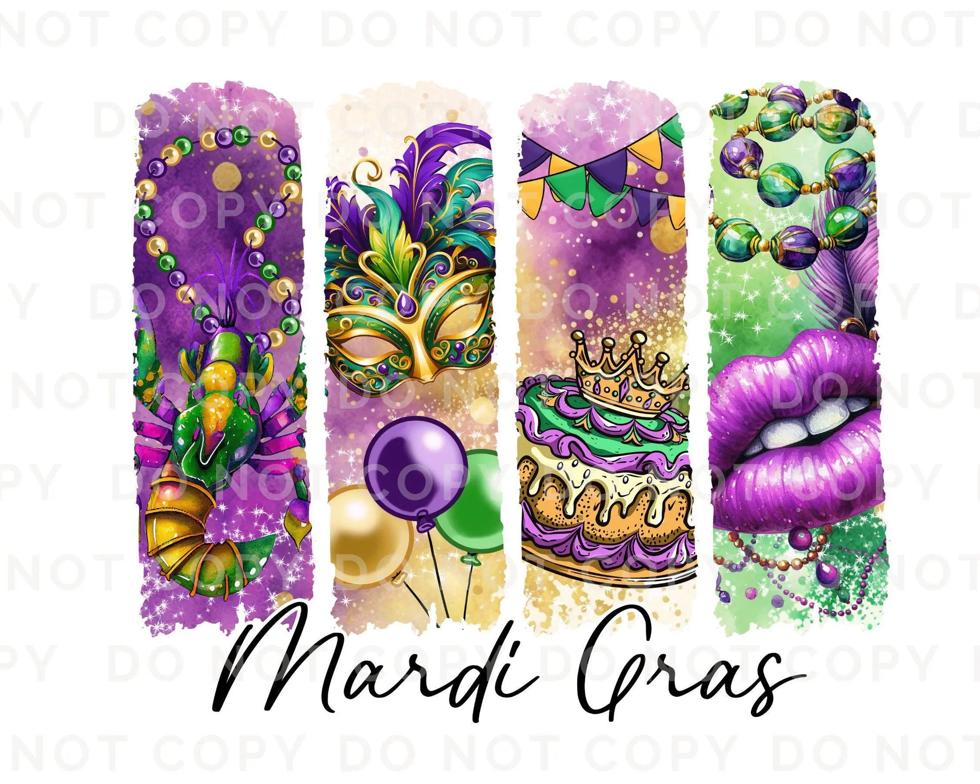 Mardi Gras DTF Transfer, Ready to Press, T-shirt Transfer, Heat Transfer, Direct to Film, Louisiana New Orleans, Coquette Bow FAUX Glitter