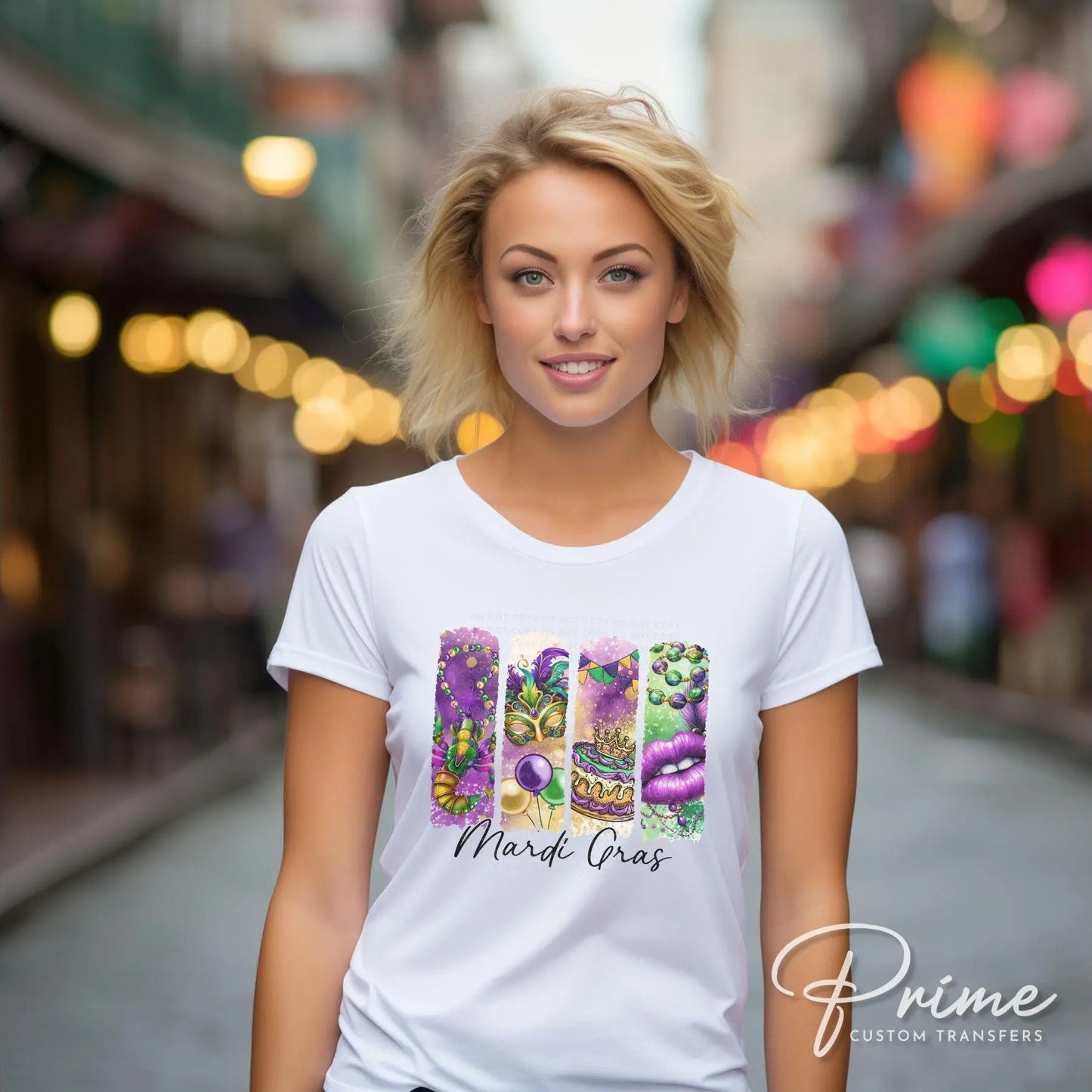 Mardi Gras DTF Transfer, Ready to Press, T-shirt Transfer, Heat Transfer, Direct to Film, Louisiana New Orleans, Coquette Bow FAUX Glitter