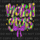 Mardi Gras DTF Transfer, Ready to Press, T-shirt Transfer, Heat Transfer, Direct to Film, Louisiana New Orleans, FAUX Glitter Mardi Gras