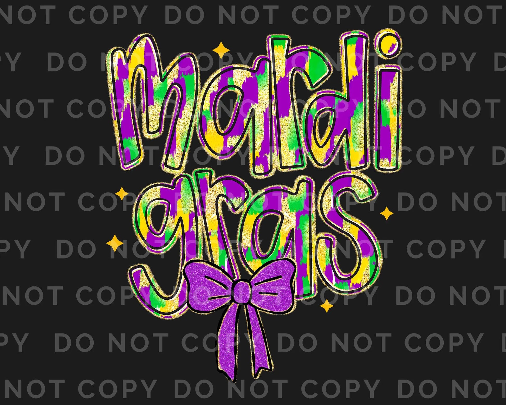 Mardi Gras DTF Transfer, Ready to Press, T-shirt Transfer, Heat Transfer, Direct to Film, Louisiana New Orleans, FAUX Glitter Mardi Gras
