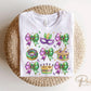 Mardi Gras DTF Transfer, Ready to Press, T-shirt Transfer, Heat Transfer, Direct to Film, Louisiana New Orleans, Coquette Bow FAUX Glitter