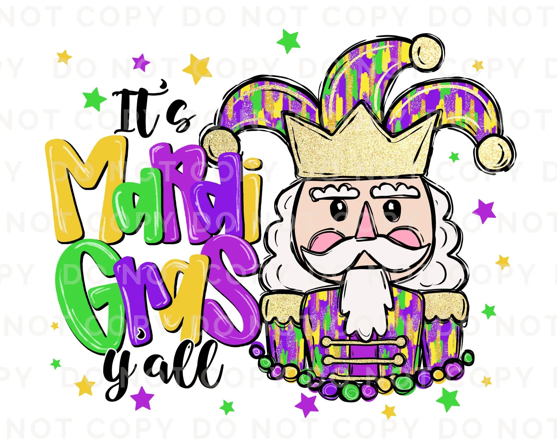 Mardi Gras DTF Transfer, Ready to Press, T-shirt Transfer, Heat Transfer, Direct to Film, Louisiana New Orleans, Fleur De Lis, Nutcracker