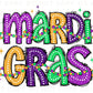 Mardi Gras DTF Transfer, Ready to Press, T-shirt Transfer, Heat Transfer, Direct to Film, Louisiana New Orleans, Coquette Bow FAUX Glitter