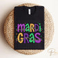 Mardi Gras DTF Transfer, Ready to Press, T-shirt Transfer, Heat Transfer, Direct to Film, Louisiana New Orleans, Coquette Bow FAUX Glitter