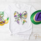 Mardi Gras DTF Transfer, Ready to Press, T-shirt Transfer, Heat Transfer, Direct to Film, Louisiana New Orleans, Coquette Bow, Fleur De Lis