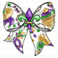 Mardi Gras DTF Transfer, Ready to Press, T-shirt Transfer, Heat Transfer, Direct to Film, Louisiana New Orleans, Coquette Bow, Fleur De Lis