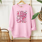 Valentine's Day DTF Transfer, Ready to Press, T-shirt Transfer, Heat Transfer, Direct to Film, Pink Hearts, Disco, CNA, Nurse, Coquette Bow