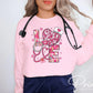 Valentine's Day DTF Transfer, Ready to Press, T-shirt Transfer, Heat Transfer, Direct to Film, Pink Hearts, Disco, CNA, Nurse, Coquette Bow