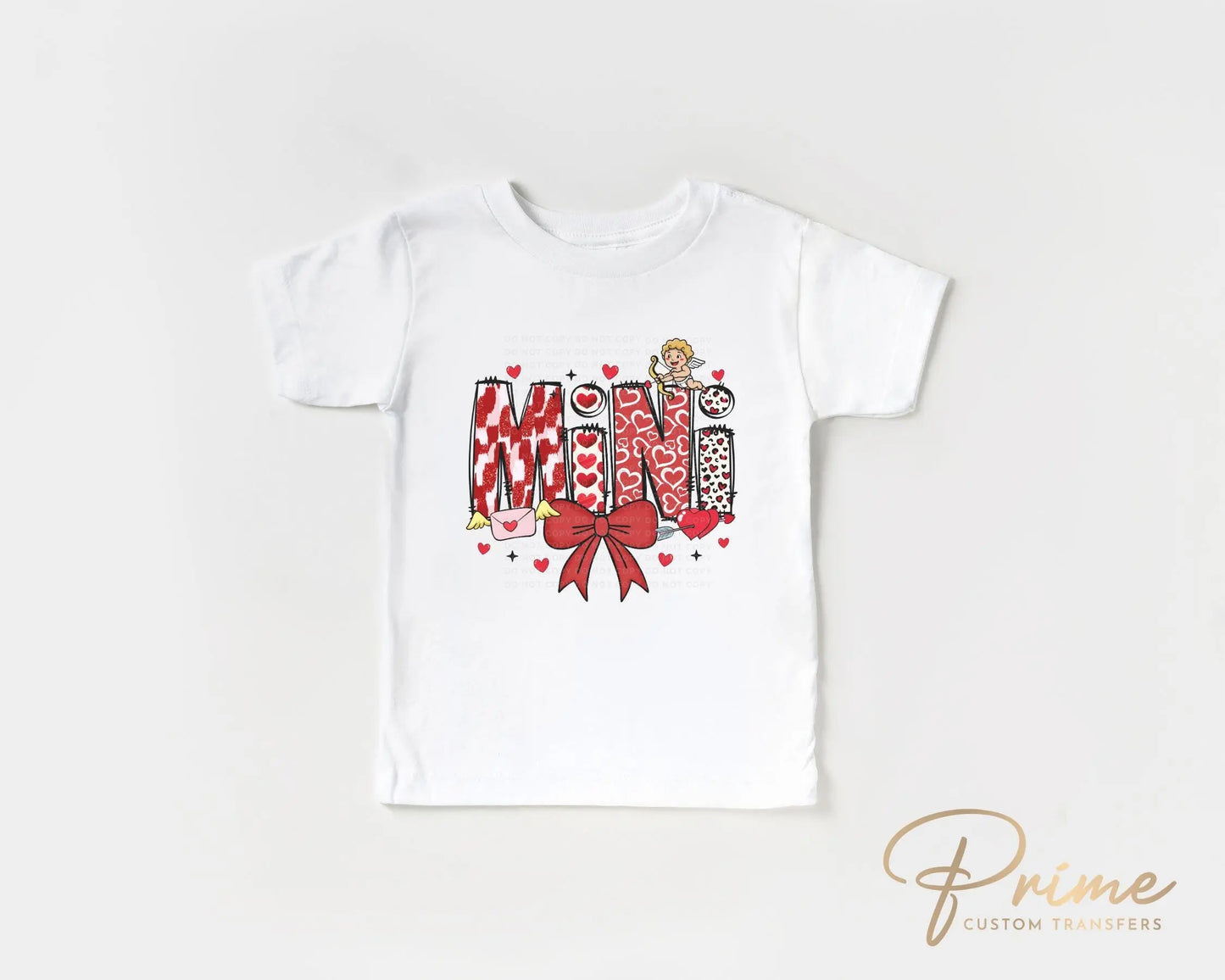 Valentine's Day DTF Transfer, Ready to Press, T-shirt Transfer, Heat Transfer, Direct to Film, Coquette Bow, Mommy and Me, Matching, Mini