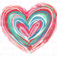 Valentine DTF Transfers, Ready to Press, T-shirt Transfers, Heat Transfer, Direct to Film, Holiday, Love, Trendy, Pink Brushstroke Heart