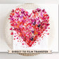 Valentine DTF Transfers, Ready to Press, T-shirt Transfers, Heat Transfer, Direct to Film, Holiday, Love, Trendy, Coquette Brushstroke Heart