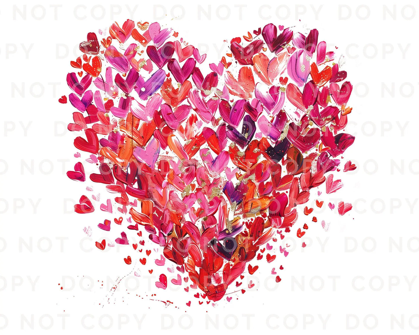 Valentine DTF Transfers, Ready to Press, T-shirt Transfers, Heat Transfer, Direct to Film, Holiday, Love, Trendy, Coquette Brushstroke Heart