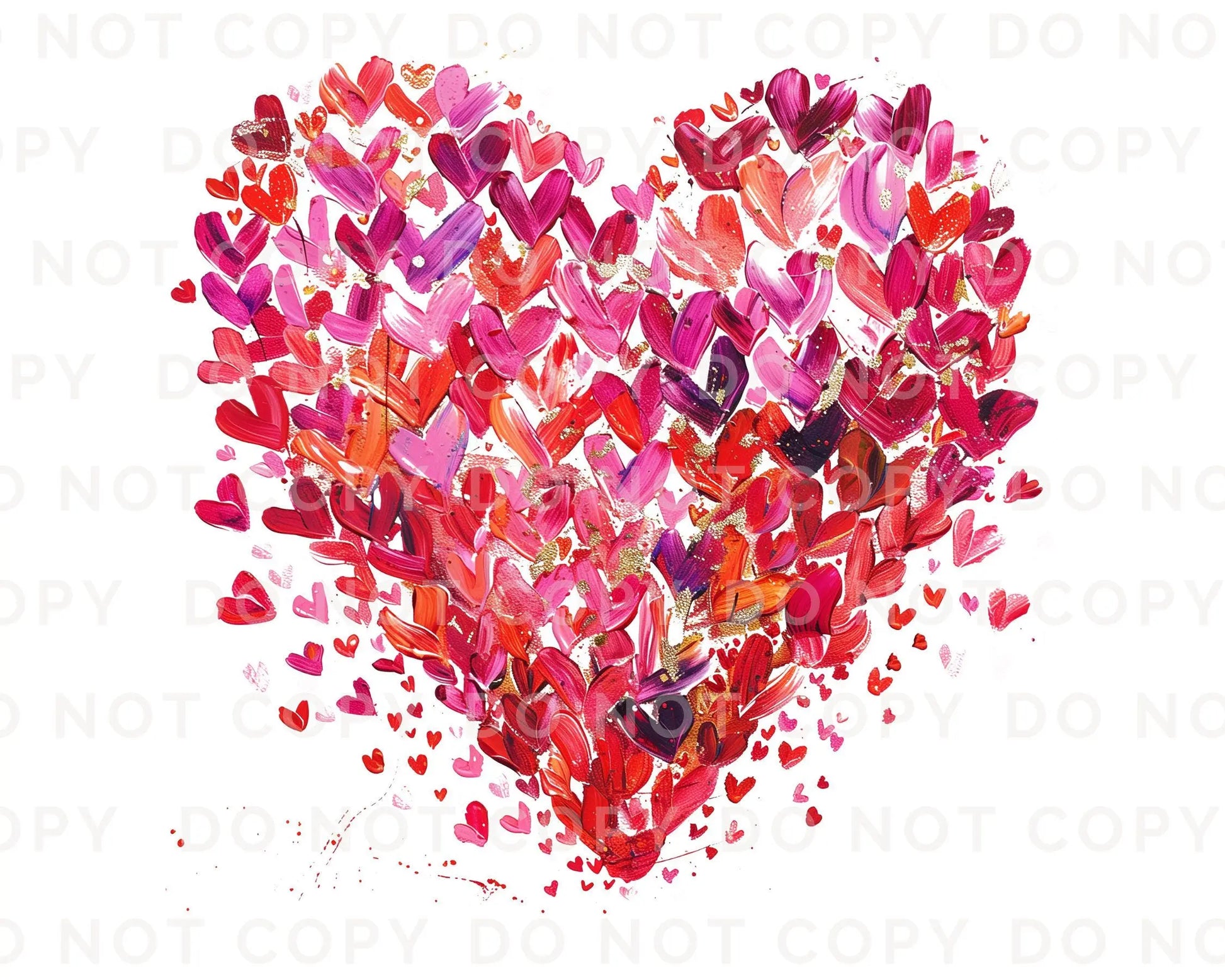 Valentine DTF Transfers, Ready to Press, T-shirt Transfers, Heat Transfer, Direct to Film, Holiday, Love, Trendy, Coquette Brushstroke Heart
