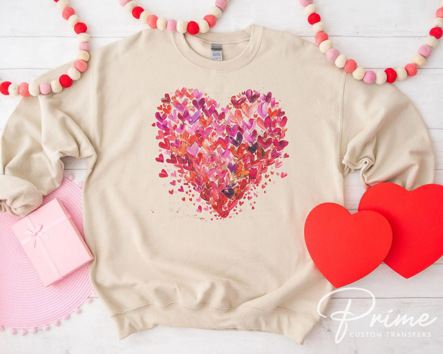 Valentine DTF Transfers, Ready to Press, T-shirt Transfers, Heat Transfer, Direct to Film, Holiday, Love, Trendy, Coquette Brushstroke Heart