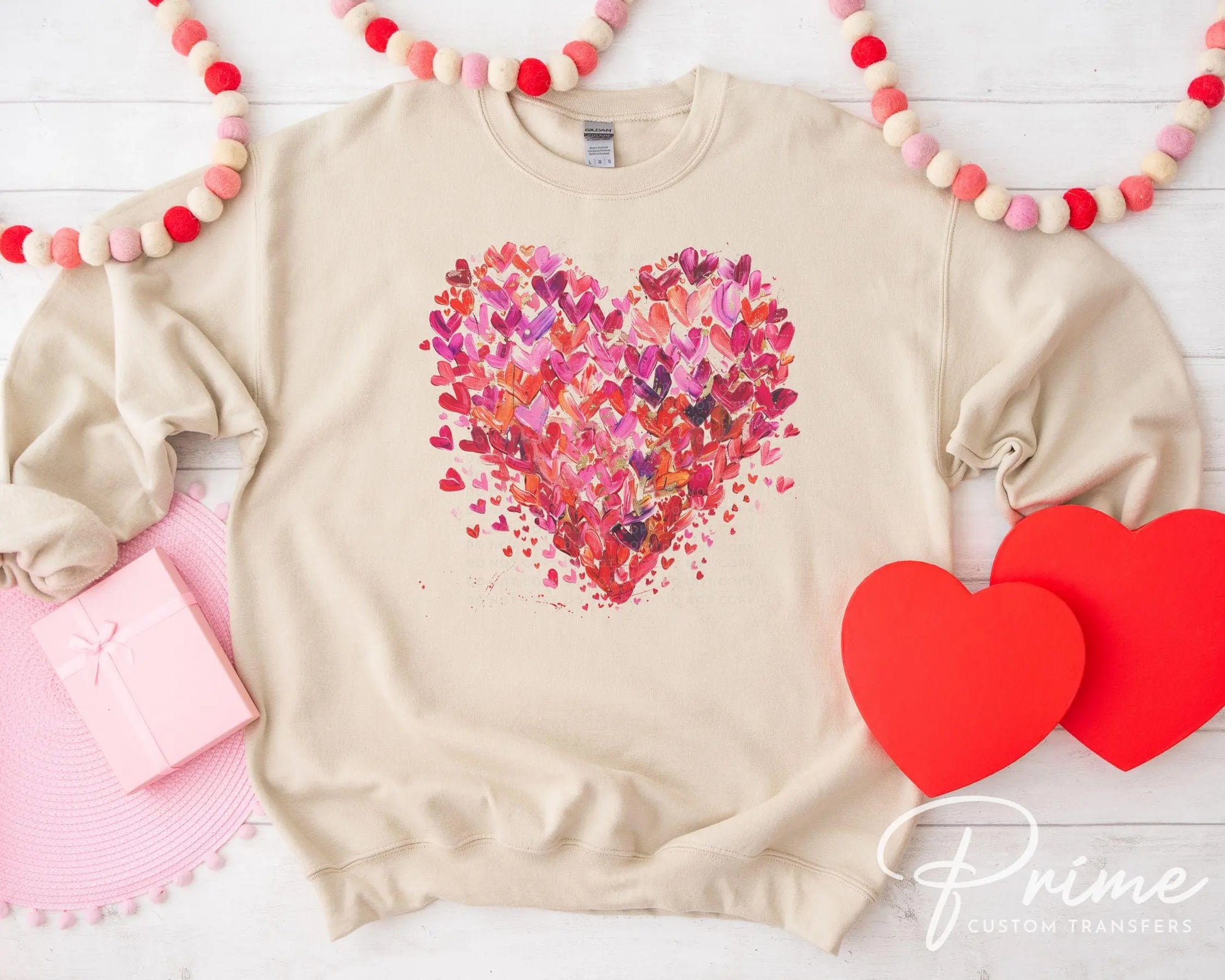Valentine DTF Transfers, Ready to Press, T-shirt Transfers, Heat Transfer, Direct to Film, Holiday, Love, Trendy, Coquette Brushstroke Heart