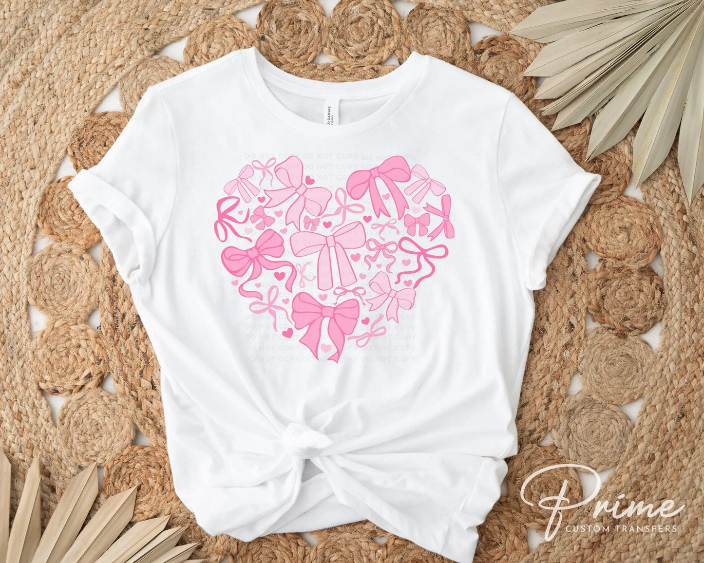 Valentine's Day DTF Transfers, Ready to Press, T-shirt Transfers, Heat Transfer, Direct to Film, Holiday, Trendy, Girly, Coquette Bow Heart