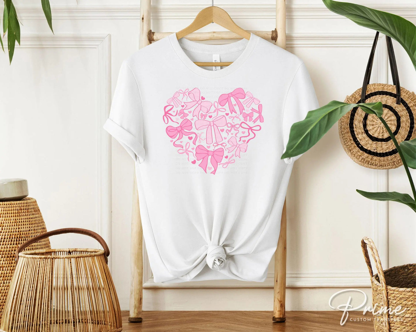 Valentine's Day DTF Transfers, Ready to Press, T-shirt Transfers, Heat Transfer, Direct to Film, Holiday, Trendy, Girly, Coquette Bow Heart