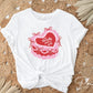Valentine's Day DTF Transfers, Ready to Press, T-shirt Transfers, Heat Transfer, Direct to Film, Bows, Girly, Trendy. Coquette Heart Cake