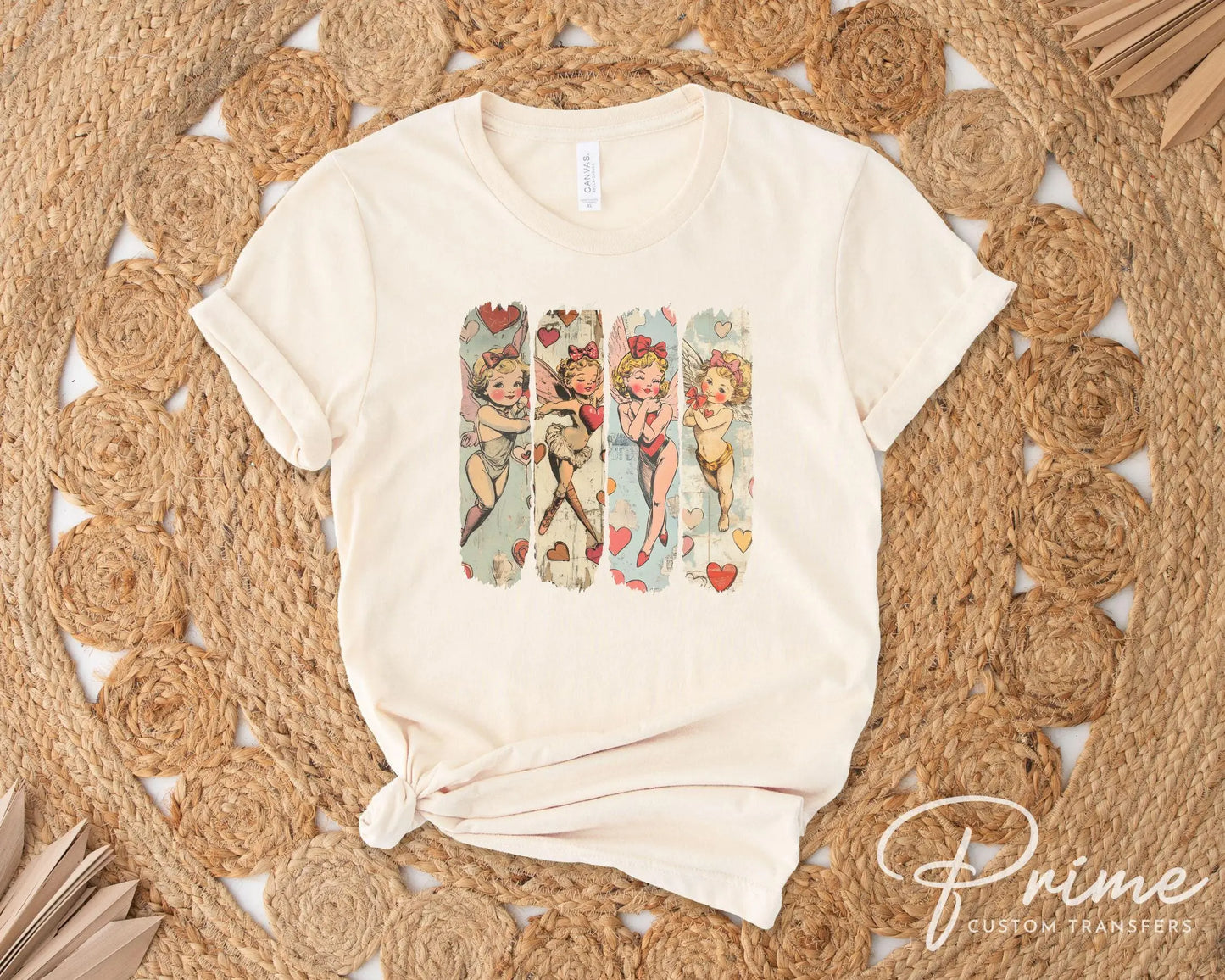 Valentine DTF Transfers, Ready to Press, T-shirt Transfers, Heat Transfer, Direct to Film, Holiday, Love, Girly, Trendy, Cupid Coquette Bow