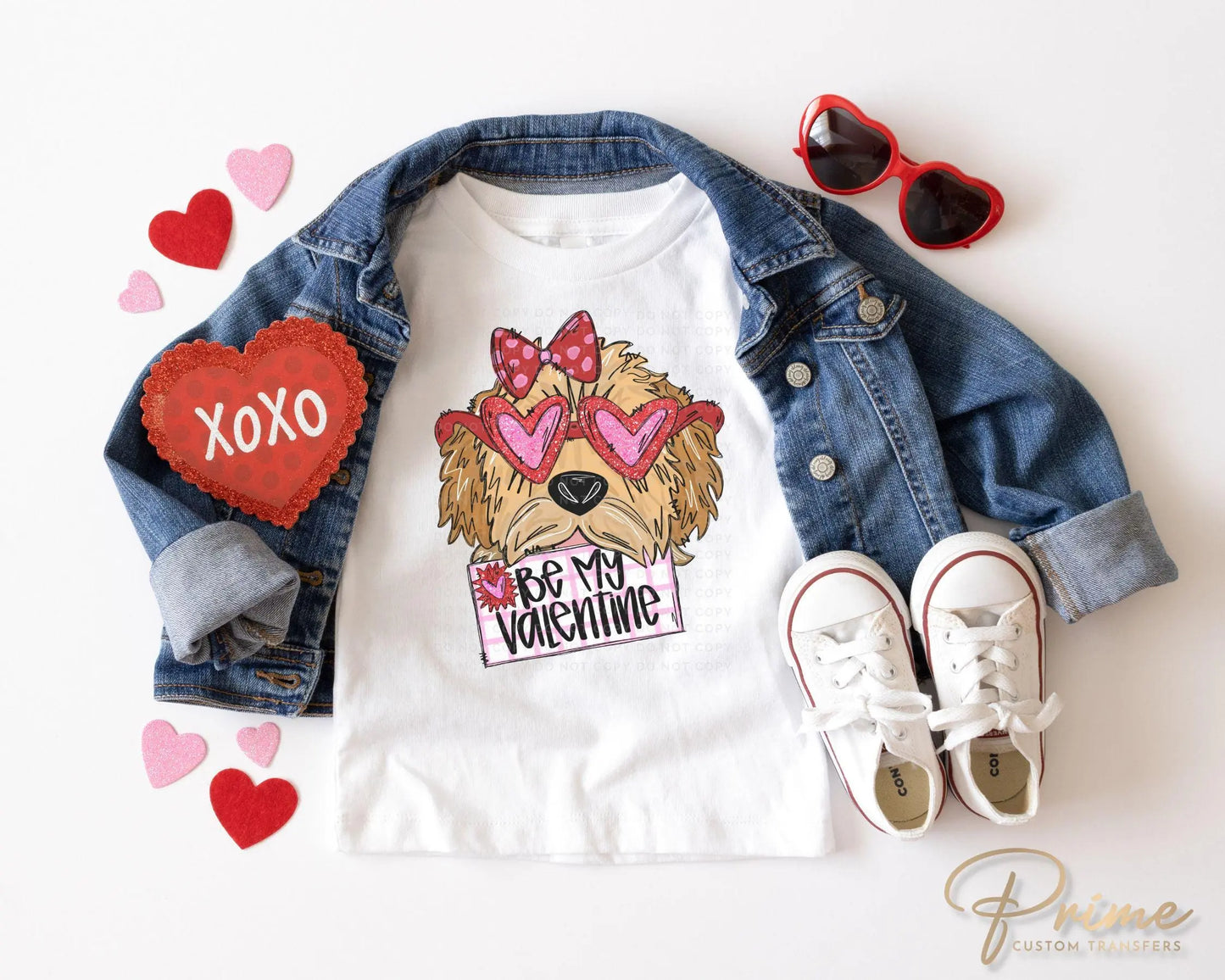 Valentine's Day DTF Transfers, Ready to Press, T-shirt Transfers, Heat Transfer, Direct to Film, Trendy, Be My Valentine Goldendoodle Girl