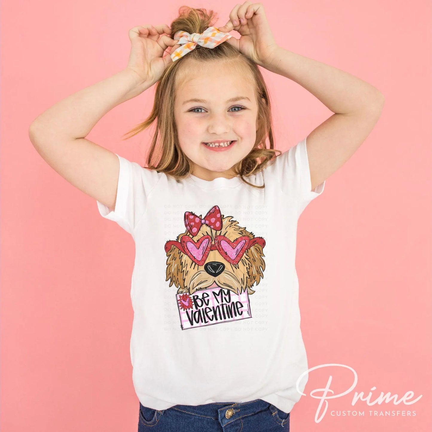Valentine's Day DTF Transfers, Ready to Press, T-shirt Transfers, Heat Transfer, Direct to Film, Trendy, Be My Valentine Goldendoodle Girl