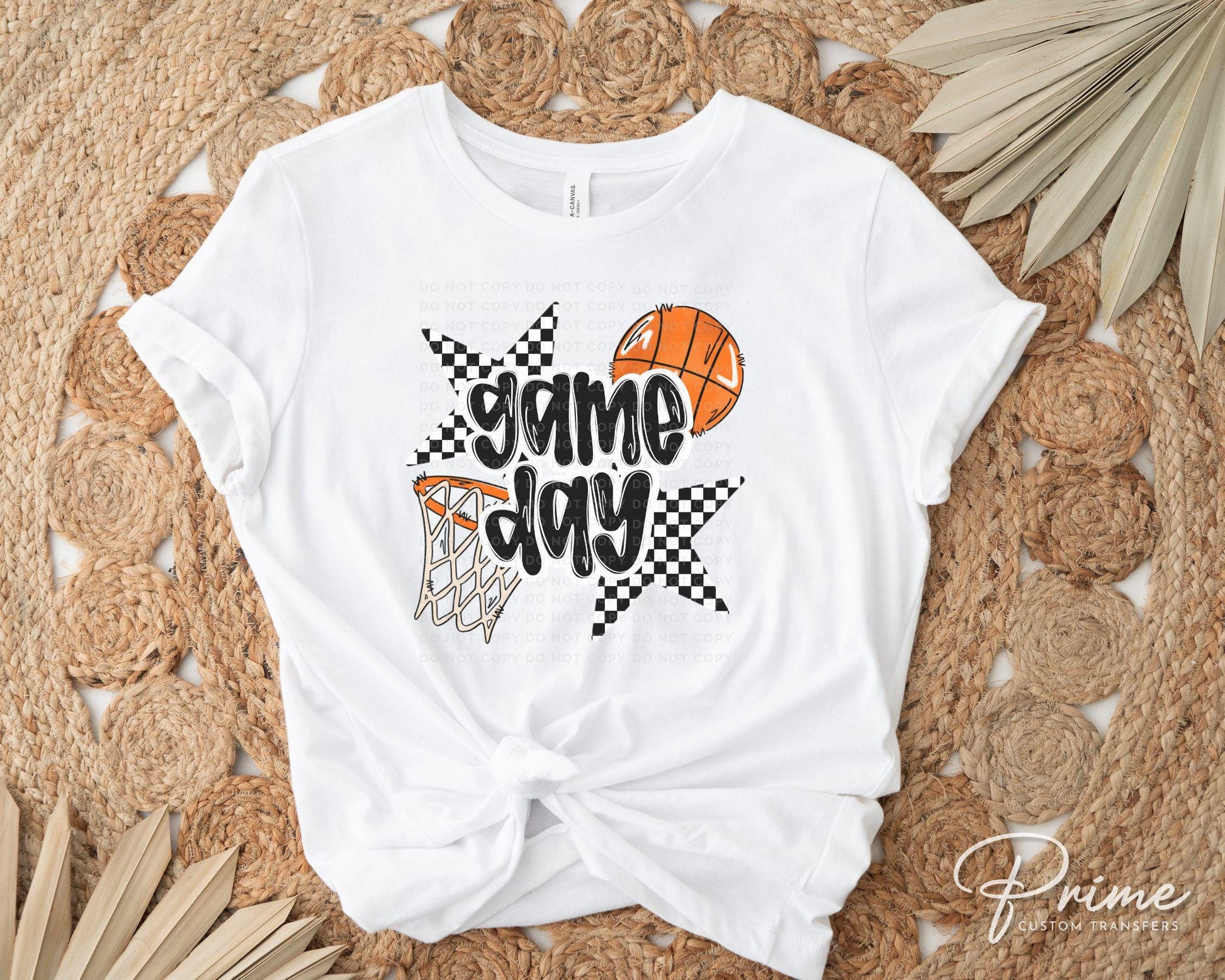 Basketball DTF Transfers, Ready to Press, T-shirt Transfers, Heat Transfer, Direct to Film, Sports Mom, Checkered Stars, Game Day, Trendy