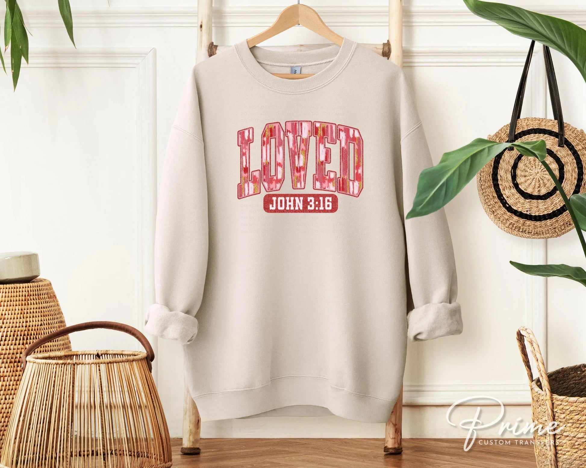 Valentine DTF Transfers, Ready to Press, T-shirt Transfers, Heat Transfer, Direct to Film, Christian, Jesus, Loved, John 3:16 Coquette Bow