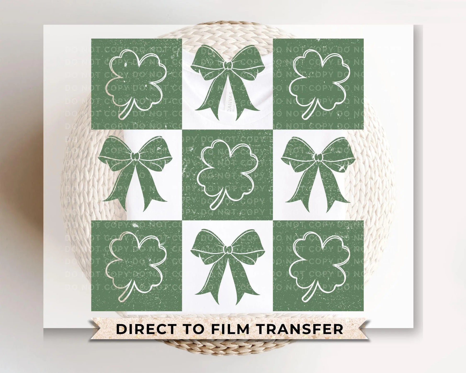 St. Patrick's Day DTF Transfers, Ready to Press, T-shirt Transfers, Heat Transfer, Direct to Film, Bows, Lucky, St Patty, Coquette Shamrocks