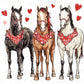 Valentine's Day DTF Transfers, Ready to Press, T-shirt Transfers, Heat Transfer, Direct to Film, Holiday, Country, Western, Horse Lover