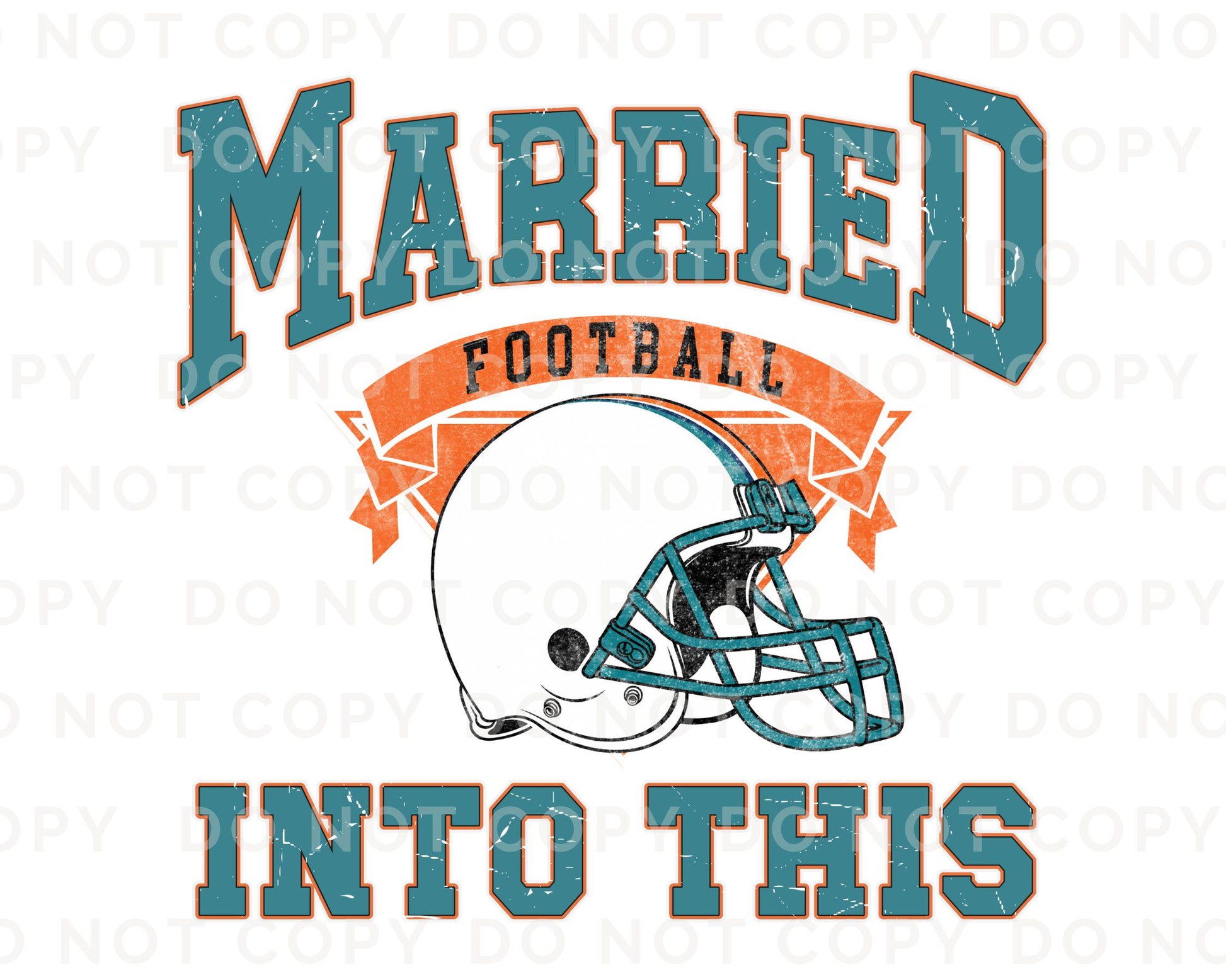 Football DTF Transfers, Ready to Press, T-shirt Transfers, Heat Transfer, Direct to Film, Couple, Matching, Miami Florida Married Into This