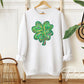 St. Patrick's Day DTF Transfer, Ready to Press, T-shirt Transfer, Heat Transfer, Direct to Film, Cute Shamrock, FAUX Sequin Four Leaf Clover