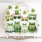 St. Patrick's Day DTF Transfers, Ready to Press, T-shirt Transfers, Heat Transfer, Direct to Film, Pet Mom, Cat Lover, Cats with Shamrocks
