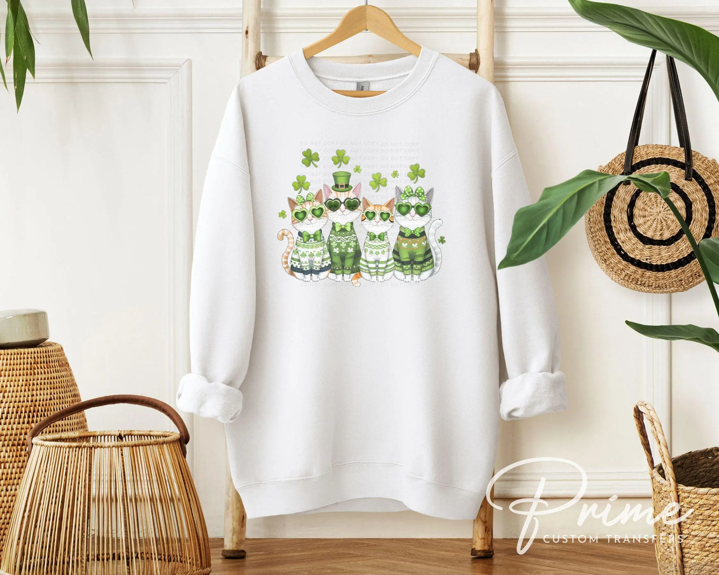 St. Patrick's Day DTF Transfers, Ready to Press, T-shirt Transfers, Heat Transfer, Direct to Film, Pet Mom, Cat Lover, Cats with Shamrocks