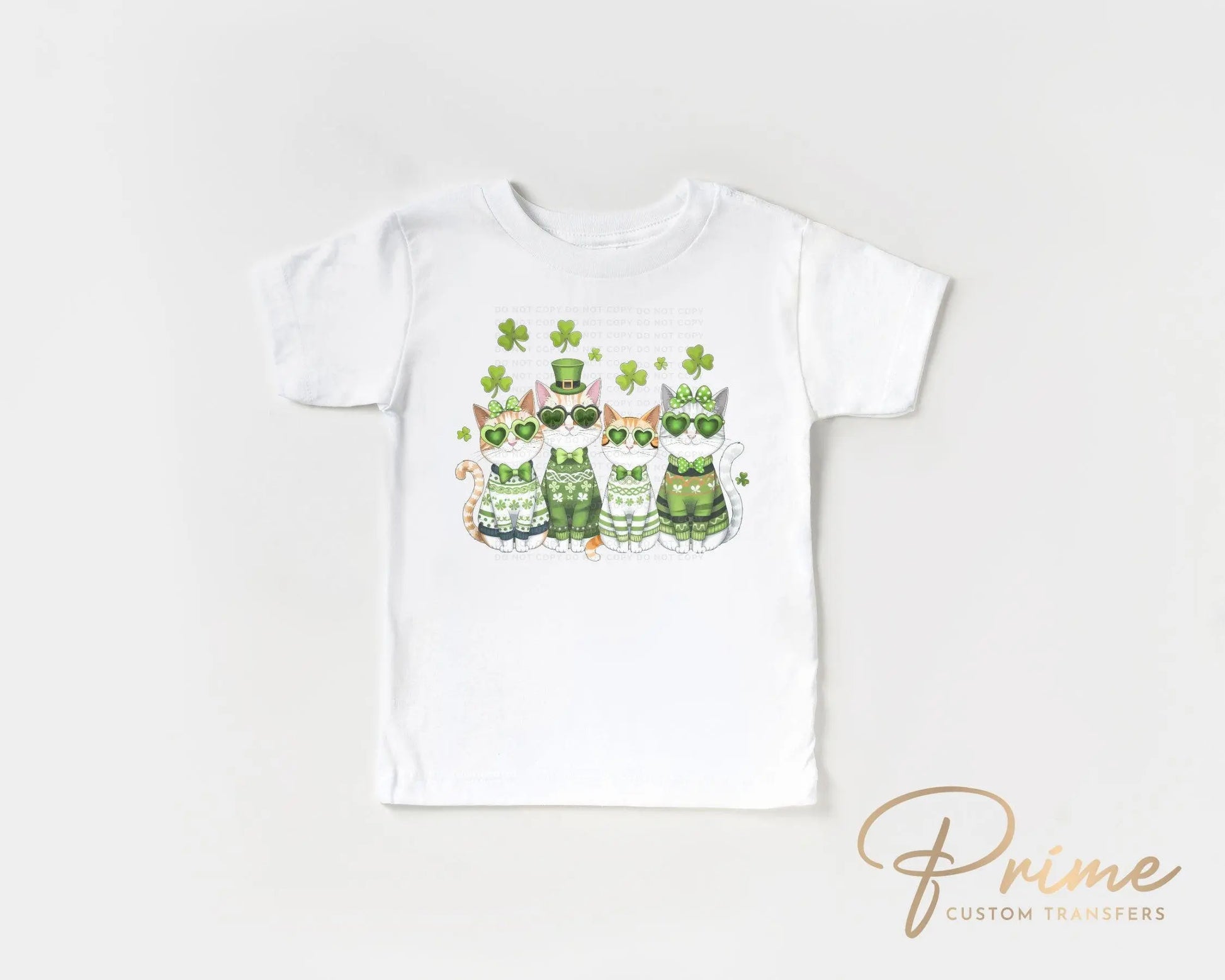 St. Patrick's Day DTF Transfers, Ready to Press, T-shirt Transfers, Heat Transfer, Direct to Film, Pet Mom, Cat Lover, Cats with Shamrocks