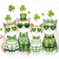St. Patrick's Day DTF Transfers, Ready to Press, T-shirt Transfers, Heat Transfer, Direct to Film, Pet Mom, Cat Lover, Cats with Shamrocks