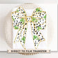 St. Patrick's Day DTF Transfer, Ready to Press, T-shirt Transfer, Heat Transfer, Direct to Film, St Patty, Cute, Coquette Shamrock Bow