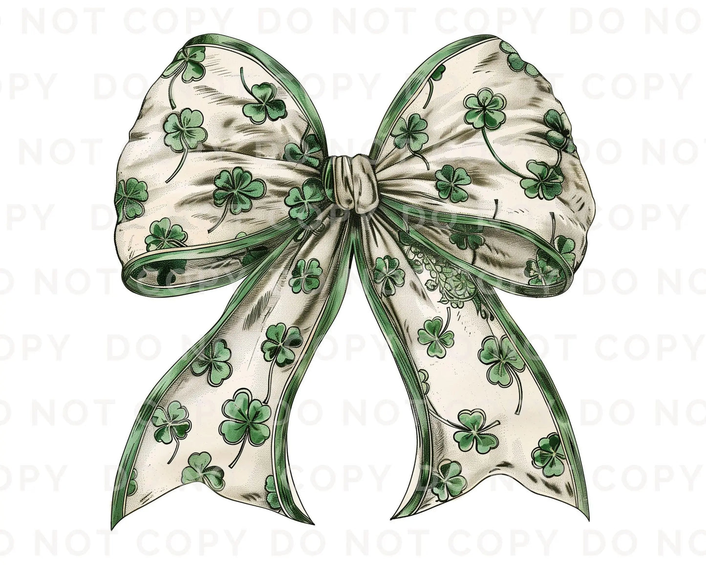 St. Patrick's Day DTF Transfer, Ready to Press, T-shirt Transfer, Heat Transfer, Direct to Film, St Patty, Cute, Coquette Shamrock Bow