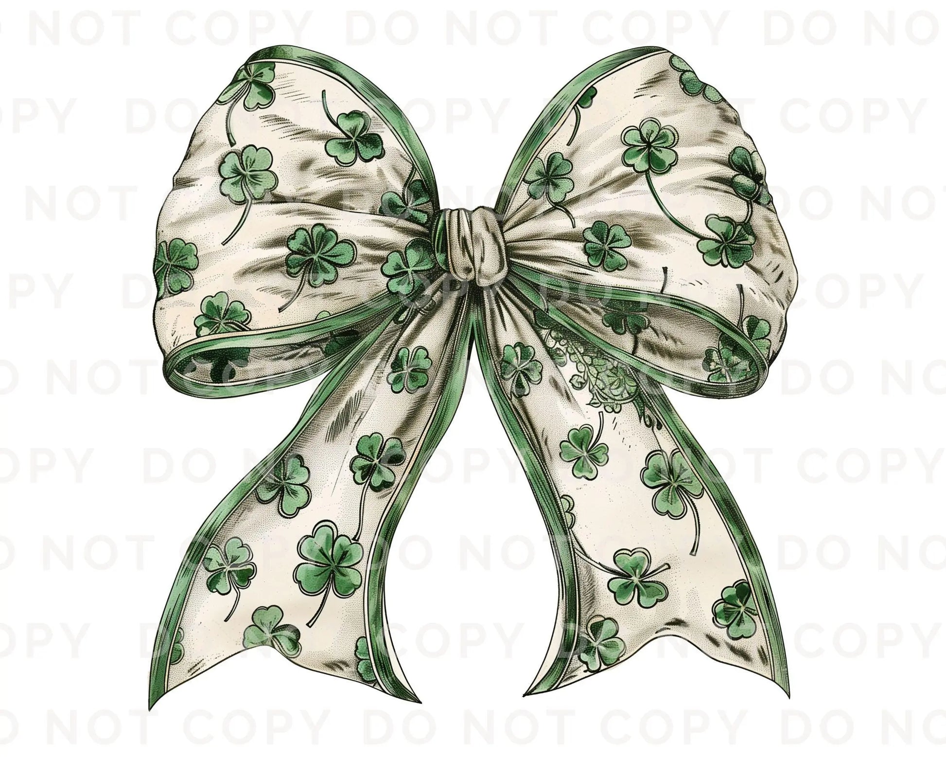 St. Patrick's Day DTF Transfer, Ready to Press, T-shirt Transfer, Heat Transfer, Direct to Film, St Patty, Cute, Coquette Shamrock Bow