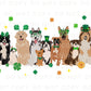 St. Patrick's Day DTF Transfer, Ready to Press, T-shirt Transfers, Heat Transfer, Direct to Film, Pet Mom, Clover, Cute, Dog Lover, Dog Mama