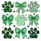 St. Patrick's Day DTF Transfer, Ready to Press, T-shirt Transfers, Heat Transfer, Direct to Film, Dog Lover, Dog Mama, Coquette Dog Paw Bows