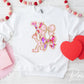 Valentine's Day DTF Transfer, Ready to Press, T-shirt Transfer, Heat Transfer, Direct to Film, Preppy Brushstroke Faux Glitter Coquette XOXO