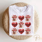 Valentine DTF Transfers, Ready to Press, T-shirt Transfers, Heat Transfer, Direct to Film, Love, Red Disco Hearts, Coquette Highland Cow