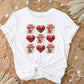 Valentine DTF Transfers, Ready to Press, T-shirt Transfers, Heat Transfer, Direct to Film, Love, Red Disco Hearts, Coquette Highland Cow