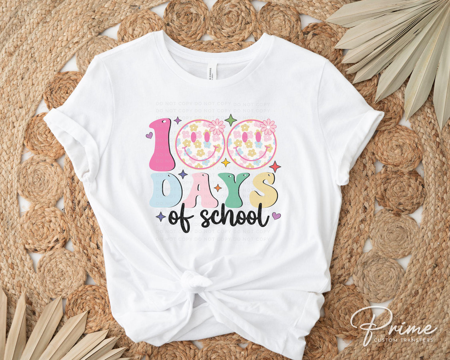 School DTF, Ready to Press, DIY T-shirt, Heat Transfer, Direct to Film, Preschool, Groovy, Cute, Teacher, Colorful, 100 Days of School